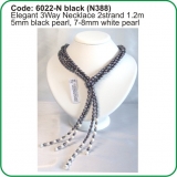 Elegant 3Way Necklace 6022-N black (N388)